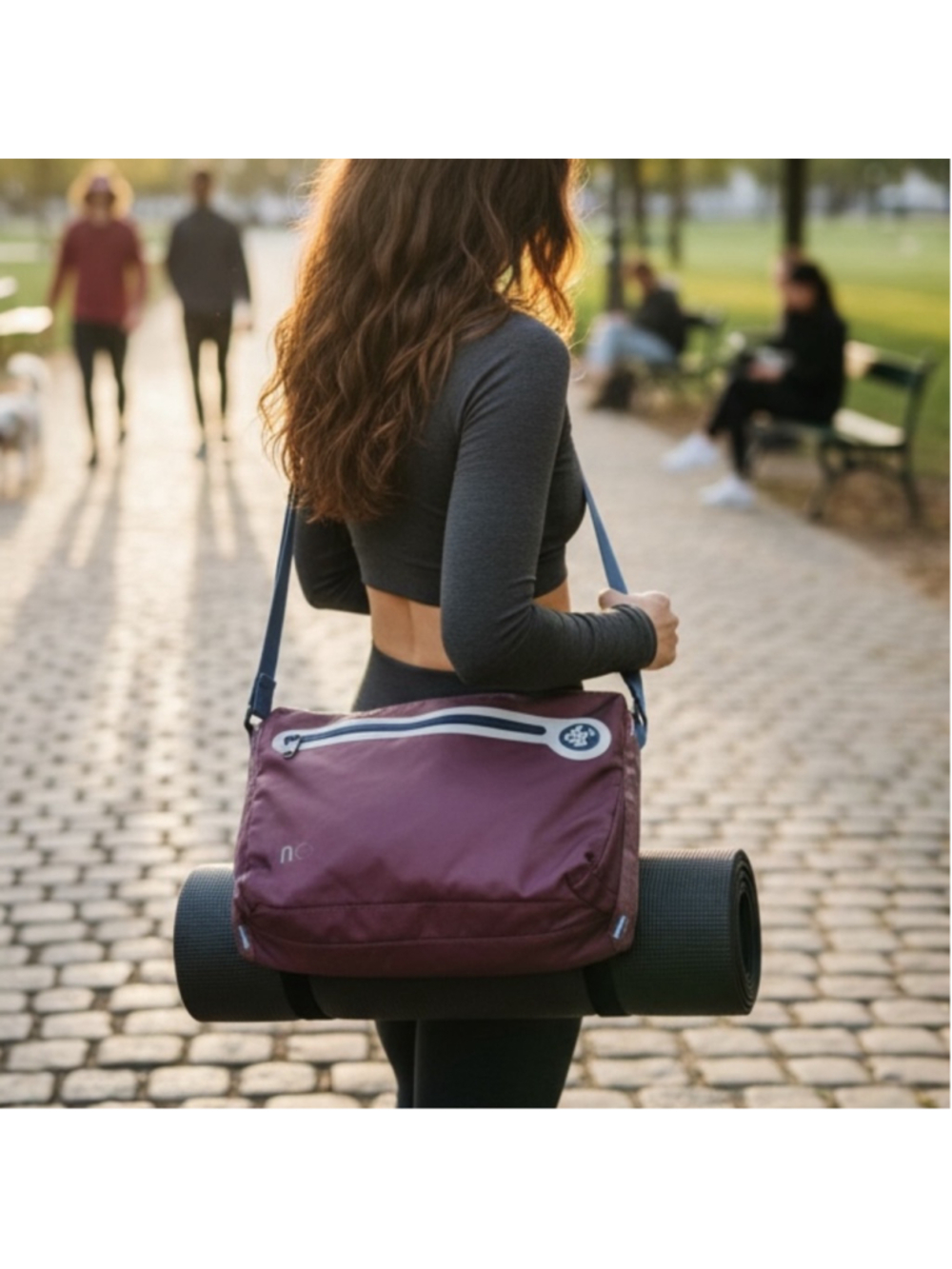 Manduka Purple Blue Yoga Mat Shoulder Bag #AN